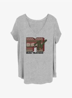 MTV Ugly Christmas Logo Girls T-Shirt Plus Size