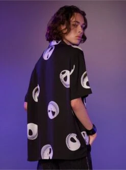 Our Universe The Nightmare Before Christmas Jack Face Woven Button-Up 5 Our Universe The Nightmare Before Christmas Jack Face Woven Button-Up -Bioworld Central 20643340 av2