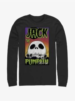 Disney The Nightmare Before Christmas Jack The Pumpkin King Skull Poster Long-Sleeve T-Shirt