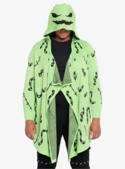 Her Universe The Nightmare Before Christmas Oogie Boogie Glow-In-The-Dark Girls Drape Cardigan Plus Size -Bioworld Central 20733895 av3