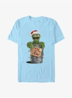 Sesame Street Oscar The Grouch Merry Christmas Now Scram T-Shirt
