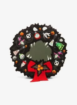 Loungefly The Nightmare Before Christmas Figural Wreath Glow-In-The-Dark Crossbody Bag