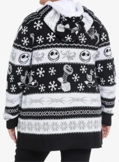 The Nightmare Before Christmas Fair Isle Sherpa Girls Open Cardigan Plus Size 5 The Nightmare Before Christmas Fair Isle Sherpa Girls Open Cardigan Plus Size -Bioworld Central 30620594 av2