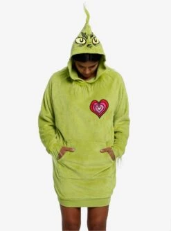 Dr. Seuss How The Grinch Stole Christmas Fuzzy Hoodie & Socks Set