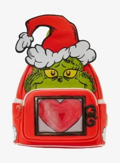 Loungefly How The Grinch Stole Christmas! Lenticular Heart Mini Backpack
