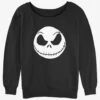 Disney Nightmare Before Christmas Big Face Jack Girls Slouchy Sweatshirt
