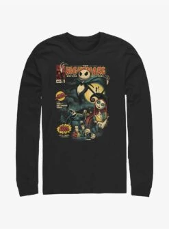 Disney The Nightmare Before Christmas Jack Skellington King Of Halloween Comic Cover Long-Sleeve T-Shirt