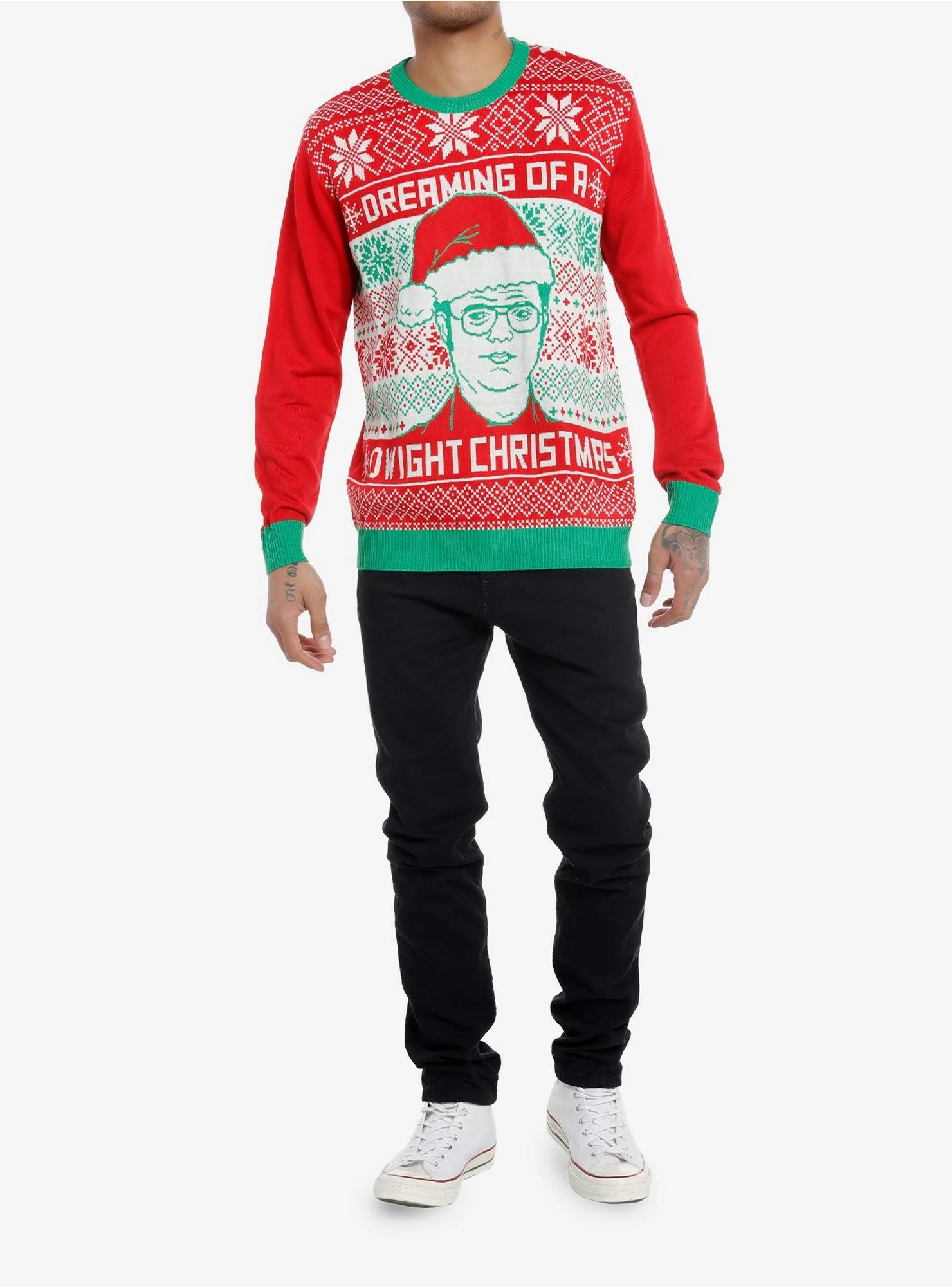 The Office Dreaming Of A Dwight Christmas Intarsia Sweater 2 The Office Dreaming Of A Dwight Christmas Intarsia Sweater - Image 2