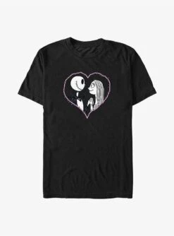 Disney The Nightmare Before Christmas Heart Stitch Jack And Sally Big & Tall T-Shirt