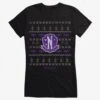 Wednesday Nevermore Christmas Sweater Pattern Girls T-Shirt