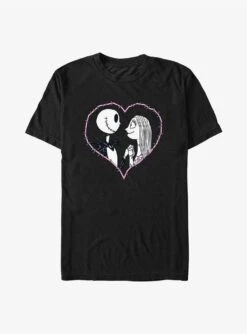 Disney The Nightmare Before Christmas Jack And Sally Heart Stitch Extra Soft T-Shirt