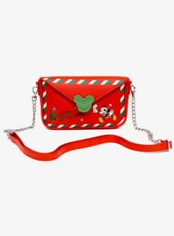 Disney Mickey Mouse Christmas Letter To Santa Crossbody Bag -Bioworld Central 31267842 av3