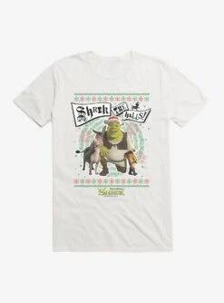 Shrek Shrek The Halls! Group Ugly Christmas Sweater T-Shirt